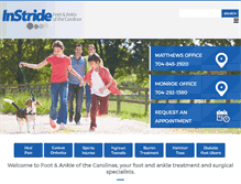 Tablet Screenshot of footandankleofthecarolinas.com